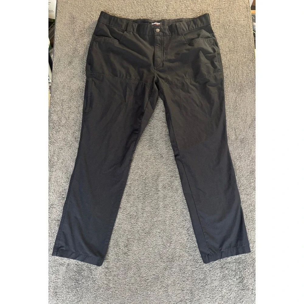 Kirkland Signature‎ Mens Performance Travel Pants Black 40x32 Technical Stretch